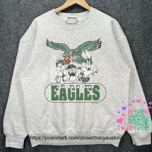 Vintage Philadelphia Eagles Looney Tunes Football Sweatshirt NFL Eagles Shirt